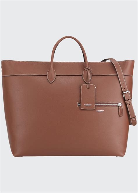 burberry sanford leather tote|Burberry Men's Sanford Leather Tote Bag .